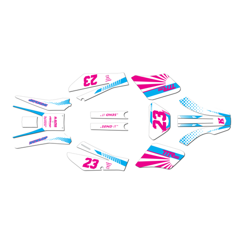 yamaha ttr250 graphics kit 1999-2006 fh series magenta-cyan
