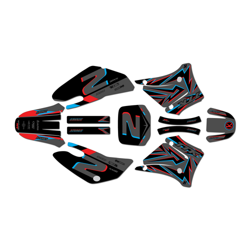 yamaha ttr125 graphics kit 2000-2007 vision series grey