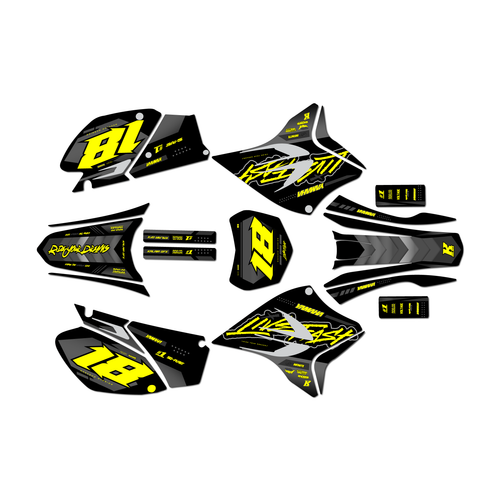 yamaha ttr230 graphics kit all years rebel series yellow