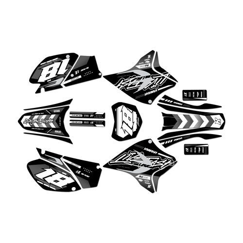 yamaha ttr230 graphics kit all years rebel series white