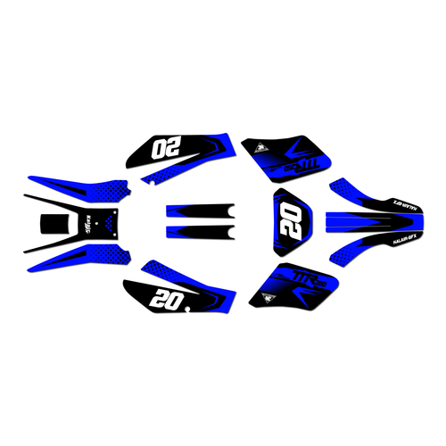 yamaha ttr250 graphics kit 1999-2006 spear series blue