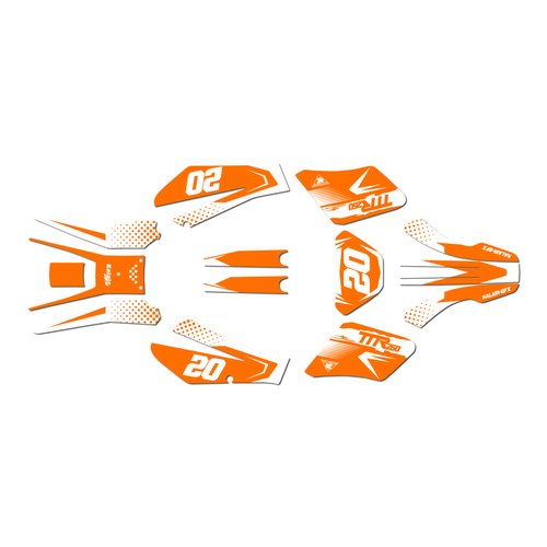 yamaha ttr250 graphics kit 1999-2006 spear series orange