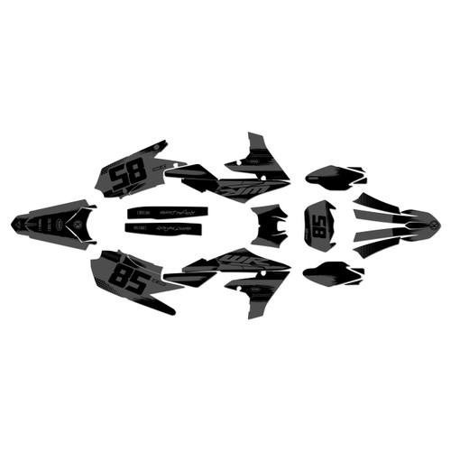 yamaha wr250f graphics kit 2020-2024 drag series smoke