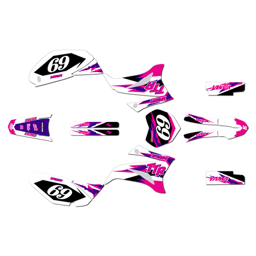 yamaha ttr125 graphics kit 2008-2026 vintage series purple