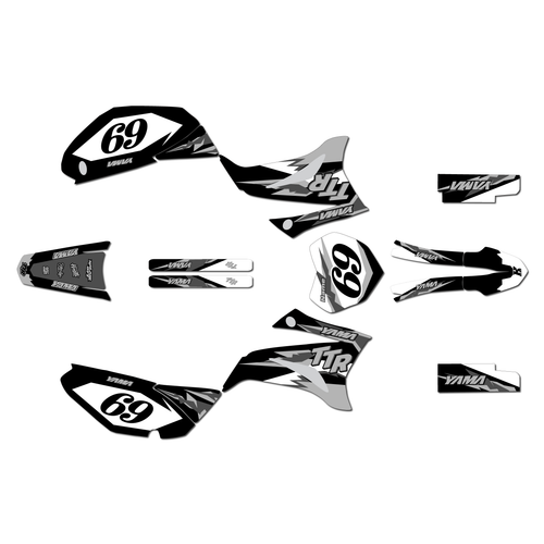 yamaha ttr125 graphics kit 2008-2026 vintage series white