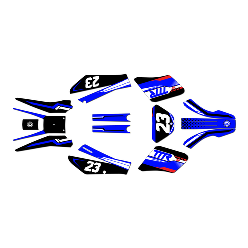 yamaha ttr250 graphics kit 1999-2006 viper series blue