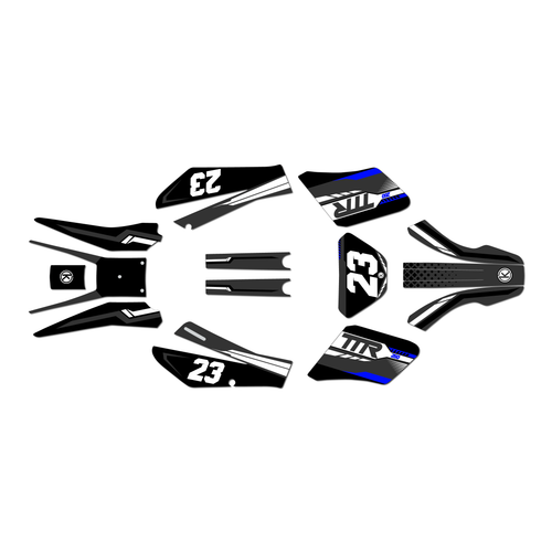 yamaha ttr250 graphics kit 1999-2006 viper series grey
