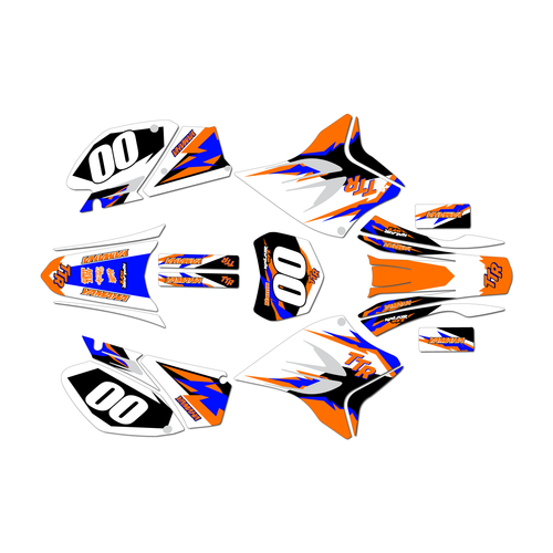 yamaha ttr230 graphics kit all years vintage series orange