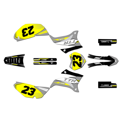 yamaha ttr125 graphics kit 2008-2026 viper series yellow