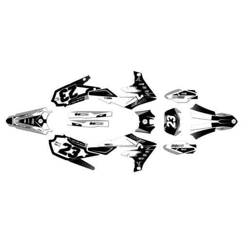 yamaha wr250f graphics kit 2020-2024 evader series white