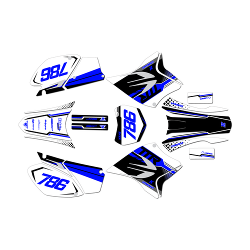 yamaha ttr230 graphics kit all years viper series blue-shift