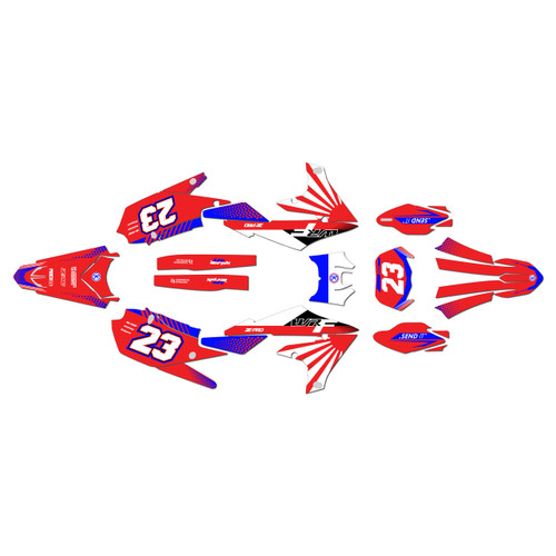 yamaha wr450f graphics kit 2019-2023 fh series red-blue