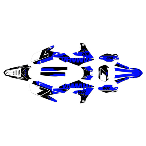 yamaha wr450f graphics kit 2019-2023 legend series blue