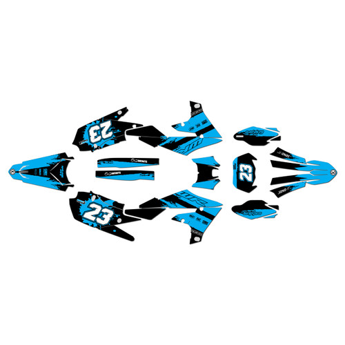 yamaha wr450f graphics kit 2019-2023 splash series cyan