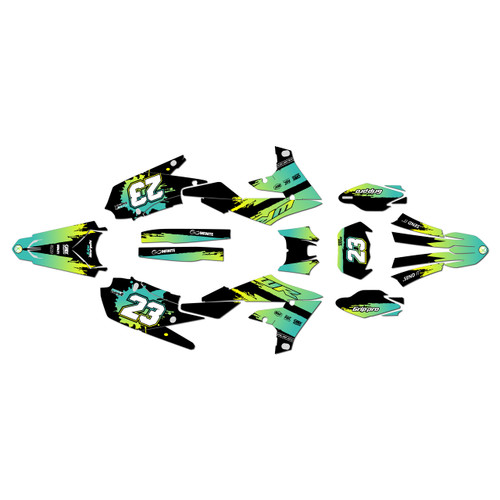 yamaha wr450f graphics kit 2019-2023 splash series lime