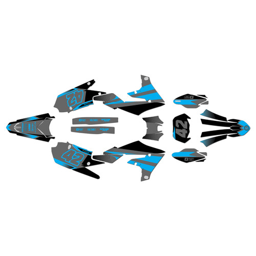 yamaha wr250f graphics kit 2020-2024 team series cyan