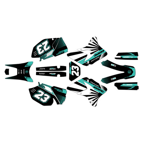 yamaha wr250f graphics kit 2003-2004 fh series teal
