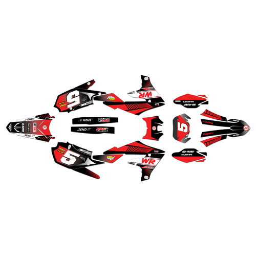 yamaha wr250f graphics kit 2020-2024 turbo series red