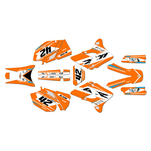 yamaha wr250f graphics kit 2003-2004 lethal series orange