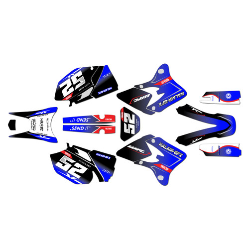 yamaha wr450f graphics kit 2003-2004 ominous series blue