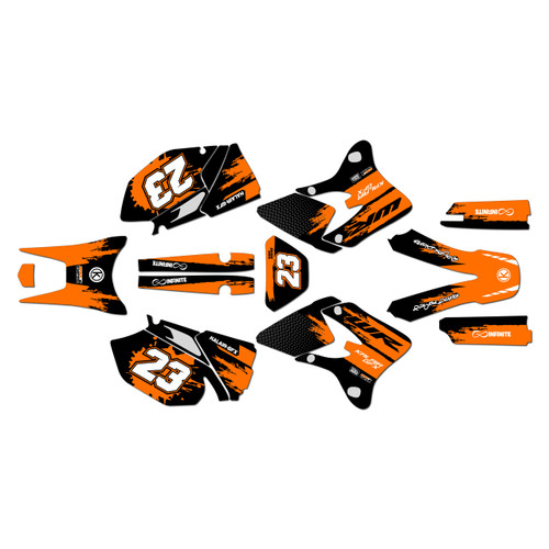 yamaha wr450f graphics kit 2003-2004 splash series orange