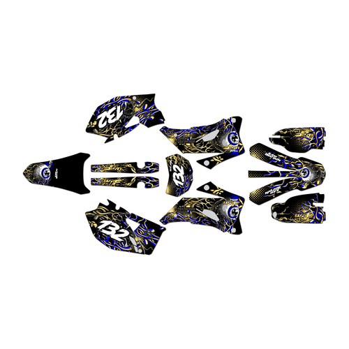 yamaha wr250f graphics kit 2007-2013 core series gold
