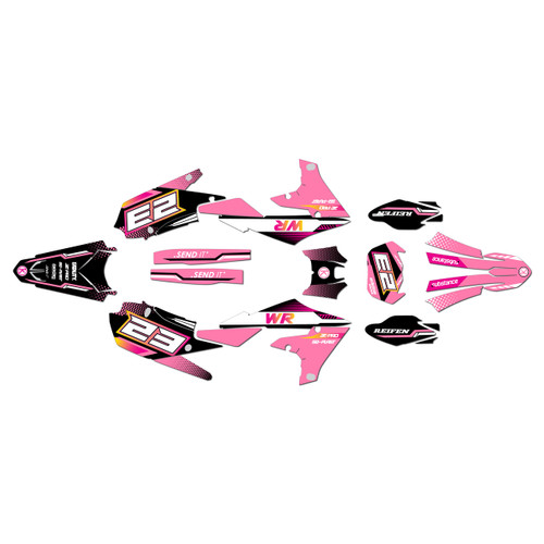 yamaha wr250f graphics kit 2020-2024 viper series pink