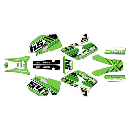 yamaha wr450f graphics kit 2003-2004 split series green