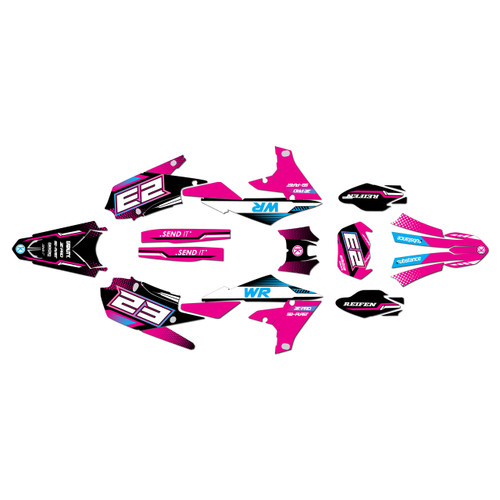yamaha wr450f graphics kit 2019-2023 viper series magenta