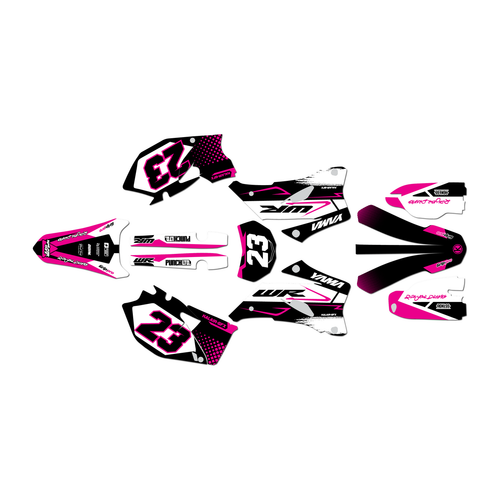 yamaha wr250f graphics kit 2007-2013 evader series magenta