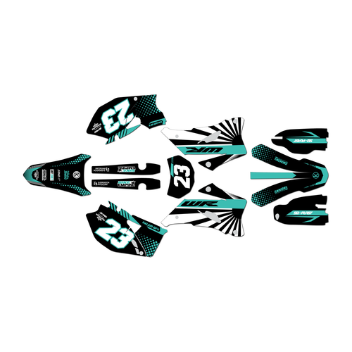 yamaha wr250f graphics kit 2007-2013 fh series teal