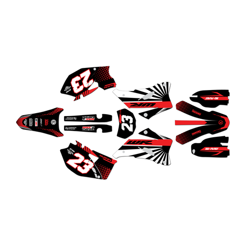 yamaha wr250f graphics kit 2007-2013 fh series red