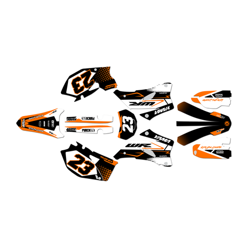 yamaha wr450f graphics kit 2007-2011 evader series orange