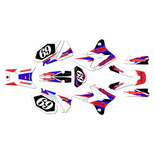 yamaha wr450f graphics kit 2003-2004 vintage series red