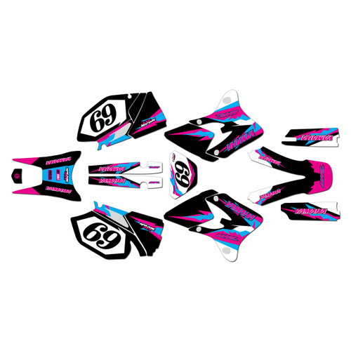 yamaha wr450f graphics kit 2003-2004 vintage series magenta-shift