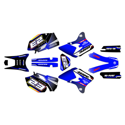 yamaha wr450f graphics kit 2003-2004 viper series blue