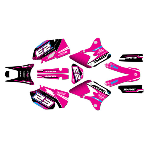 yamaha wr450f graphics kit 2003-2004 viper series magenta