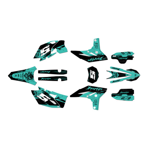 yamaha wr450f graphics kit 2012-2015 night-city series teal