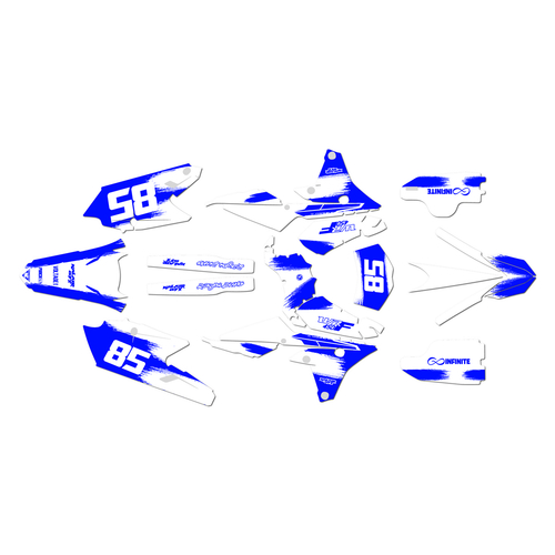 yamaha wr450f graphics kit 2016-2018 drag series blue-shift