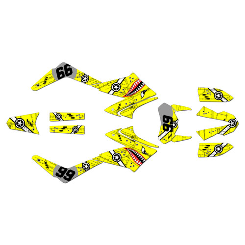 yamaha xt660x graphics kit 2008-2015 predator series yellow