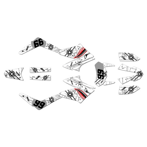 yamaha xt660x graphics kit 2008-2015 predator series white