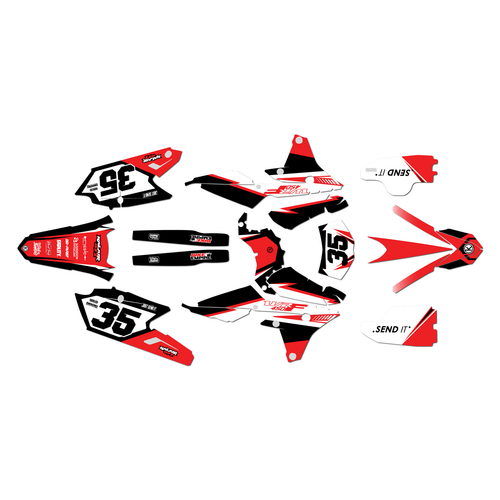 yamaha wr450f graphics kit 2016-2018 dream series red
