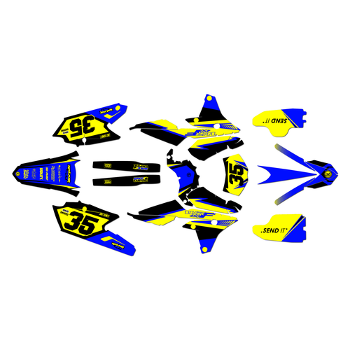 yamaha wr450f graphics kit 2016-2018 dream series yellow
