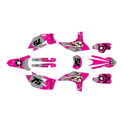 yamaha wr450f graphics kit 2012-2015 predator series magenta