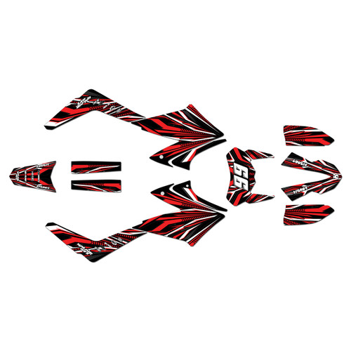 yamaha xt660x graphics kit 2008-2015 prime series red