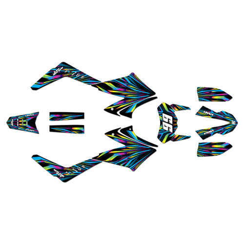 yamaha xt660x graphics kit 2008-2015 prime series rainbow