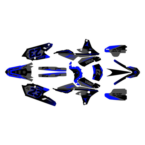 yamaha wr450f graphics kit 2016-2018 evader series blue-shift