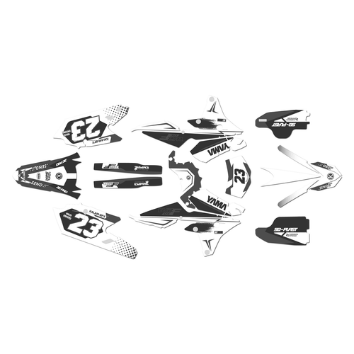 yamaha wr450f graphics kit 2016-2018 evader series white