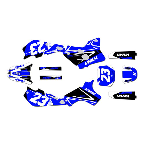 yamaha yz80 graphics kit 1993-2001 evader series blue