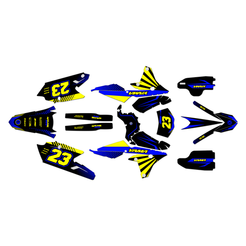 yamaha wr450f graphics kit 2016-2018 fh series yellow